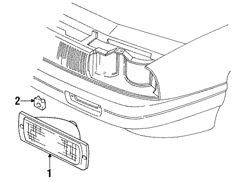1993 Buick Regal Park & Signal Lamps Diagram