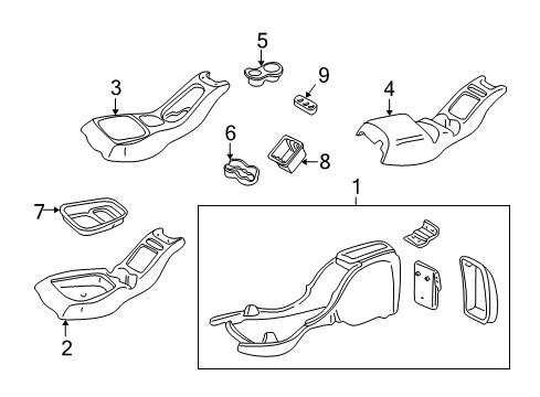 2000 Chevy Blazer Center Console Diagram