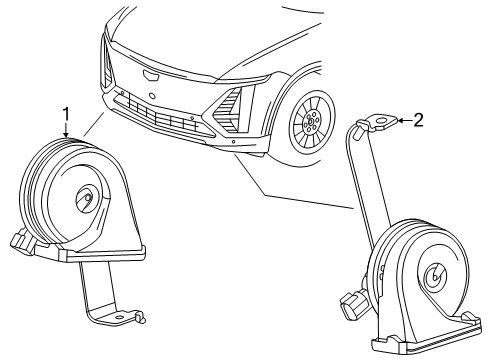 2025 Cadillac OPTIQ Horn Diagram