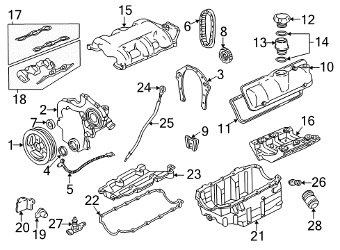 1997 Chevy Venture Engine Parts Diagram
