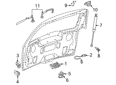 2006 Buick Terraza Wedge, Rear Diagram for 25766856