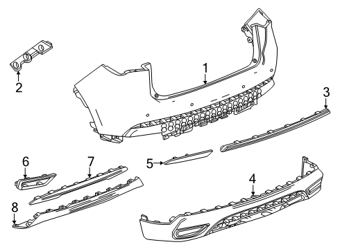 2025 Buick Envision Bumper & Components - Rear Diagram 3 - Thumbnail