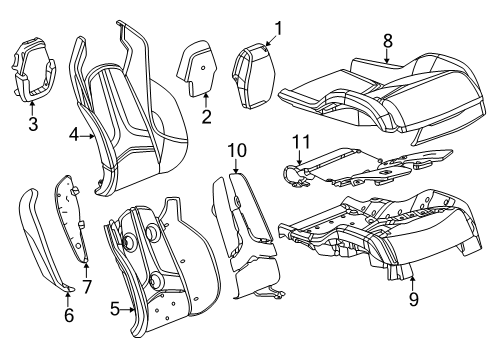 2024 Chevy Corvette Passenger Seat Components Diagram 2 - Thumbnail