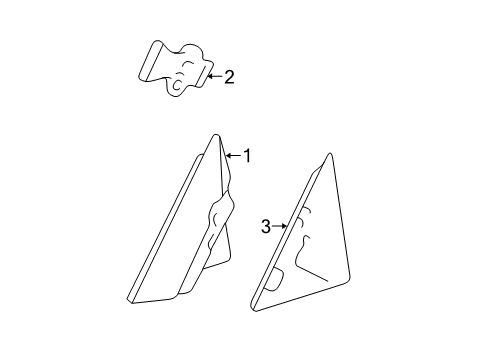 2025 Chevy Express 2500 Exterior Trim - Pillars Diagram