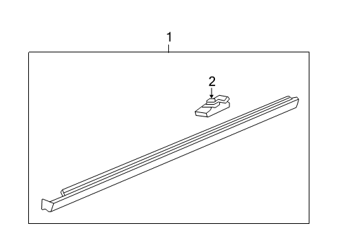 2010 Cadillac DTS Exterior Trim - Pillars Diagram