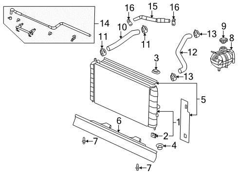 2005 Saturn Ion Lower Hose Diagram for 10363794