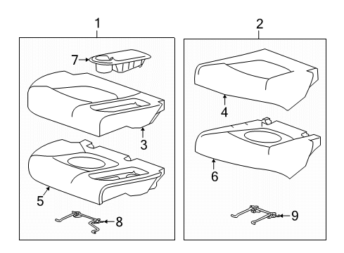 2021 Chevy Spark Rear Seat Components Diagram 3 - Thumbnail