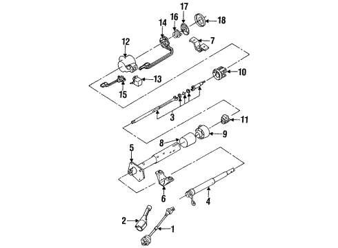 1993 Chevy C2500 Suburban Intermediate Shaft Diagram for 26013512