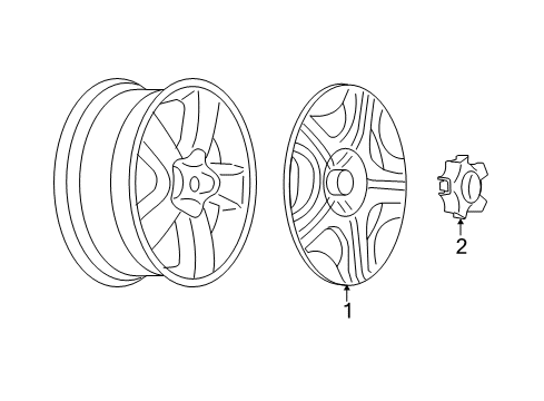 2008 Chevy Malibu Wheel Covers & Trim Diagram 2 - Thumbnail