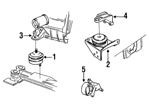 1991 Chevy Beretta Engine Mounting Diagram 2 - Thumbnail