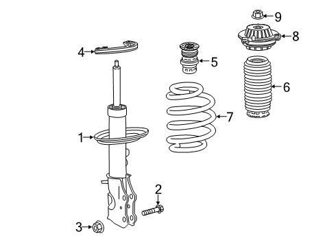 2024 Chevy Traverse Struts & Components Diagram