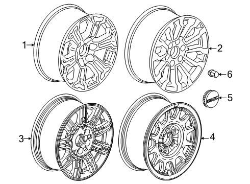 2025 GMC Sierra 1500 Wheels Diagram 2 - Thumbnail