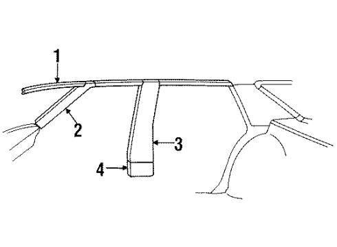 1988 Buick LeSabre Interior Molding, Driver Side Diagram for 10074517