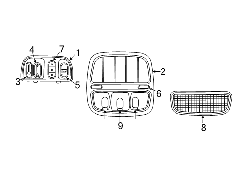 2000 Buick Park Avenue Compartment Door, Blue Diagram for 12373416