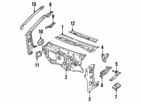 1991 Cadillac Eldorado Washer Reservoir Diagram for 22093665