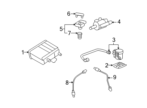 2009 Hummer H3 Oxygen Sensor Diagram for 12609949