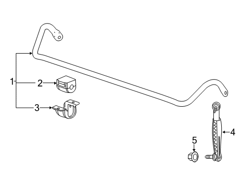 2018 Cadillac CTS Stabilizer Bar & Components Diagram 2 - Thumbnail