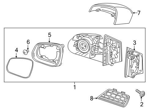 2020 Chevy Spark Mirrors Diagram 2 - Thumbnail