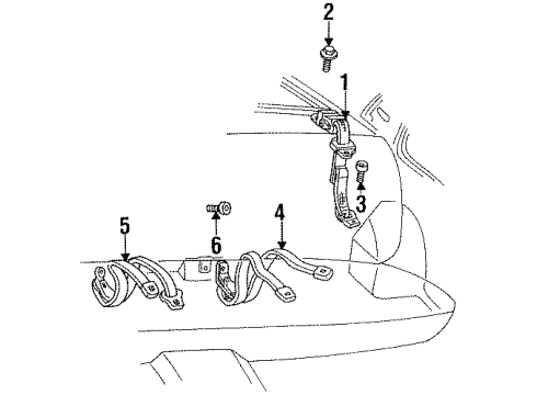 1993 Pontiac Grand Am Rear Seat Belts Diagram