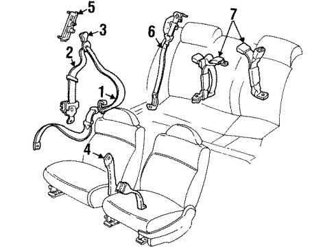 1999 Oldsmobile Intrigue Seat Belt Diagram