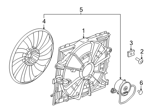 2016 Cadillac CT6 Fan Assembly Bolt Diagram for 11611497
