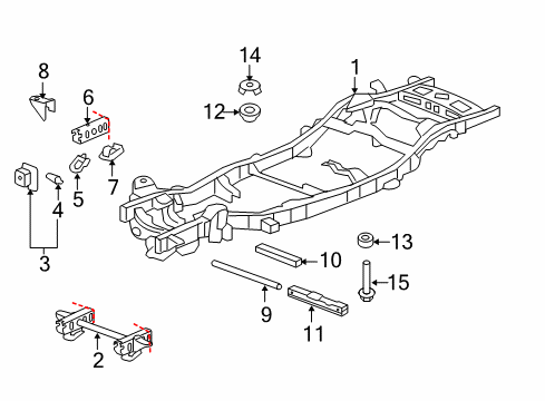 2008 Chevy Tahoe Frame & Components Diagram 3 - Thumbnail