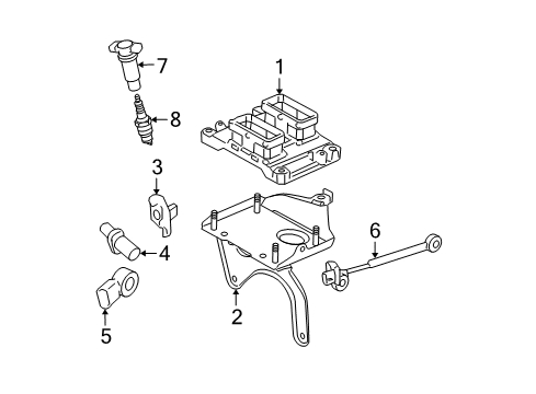 2006 Buick LaCrosse Camshaft Position Sensor Diagram for 12592250