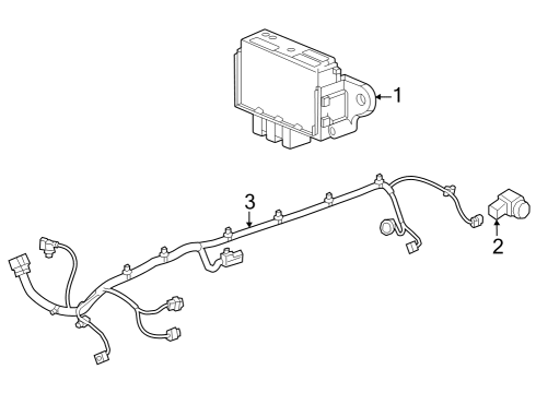 2023 Chevy Colorado Parking Aid Diagram
