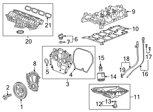 2019 Cadillac XT4 Engine Parts Diagram