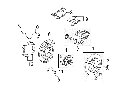 2011 Buick Enclave Brake Components Diagram 2 - Thumbnail