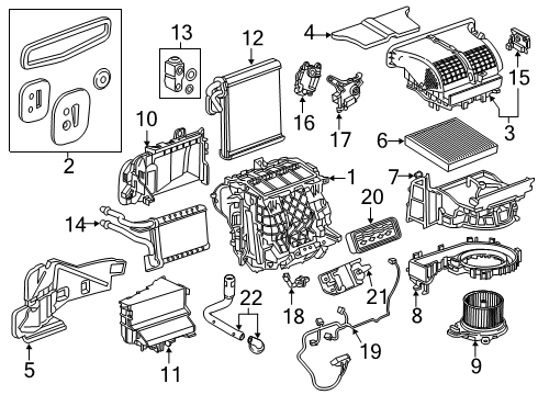 2022 Cadillac XT4 Cabin Air Filter Diagram for 84987523
