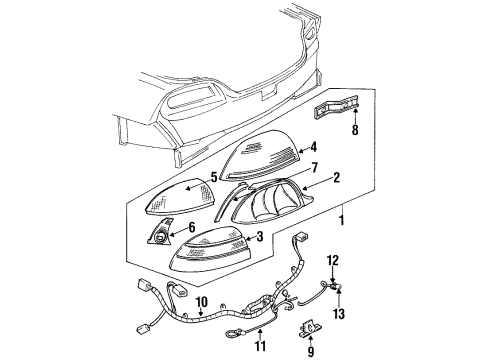 1998 Pontiac Grand Am Socket & Wire, Gray Diagram for 19260086
