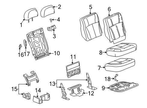 2004 Buick Rainier Pull Strap Diagram for 89039352