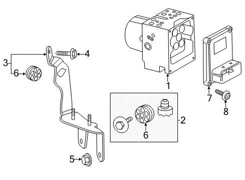 2013 Cadillac CTS Bushing Kit Diagram for 15286358