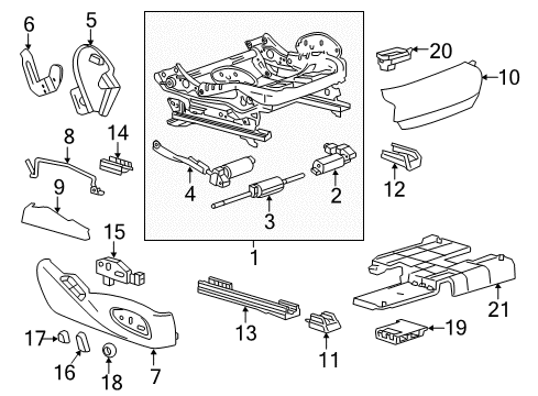 2016 Cadillac ATS Outer Finish Panel Bracket, Front Diagram for 22831489