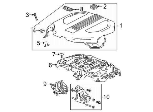 2020 Cadillac CT5 Engine Cover Diagram for 12703609