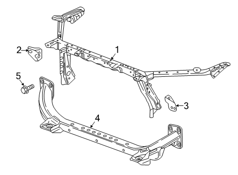 2020 GMC Acadia Upper Tie Bar, Front Diagram for 84281807