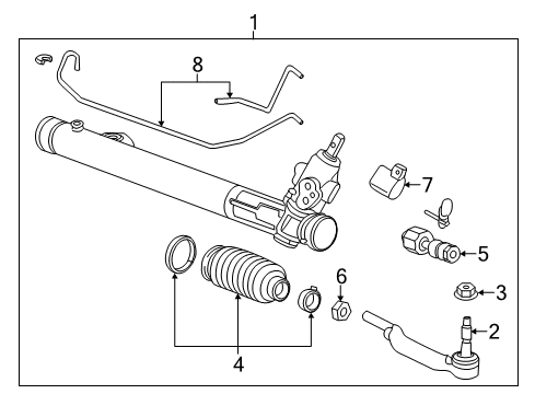 2011 Cadillac CTS Steering Gear & Linkage Diagram 5 - Thumbnail