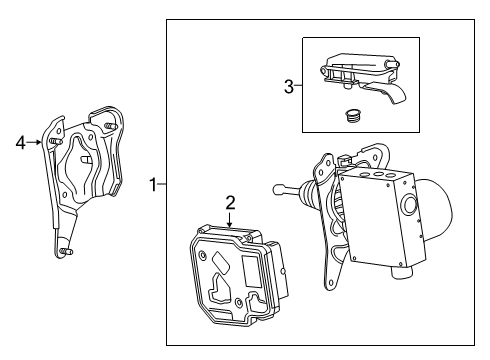 2021 Cadillac XT4 ABS Components Diagram