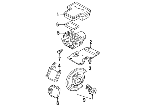 1992 Chevy Blazer ABS Components Diagram