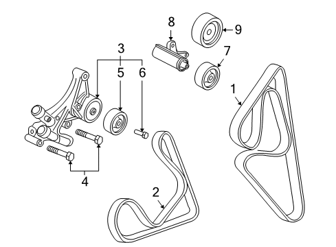 1999 Buick Park Avenue Serpentine Belt Diagram for 19355282