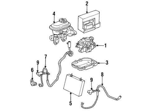 1995 Saturn SL2 Anti-Lock Brakes Diagram