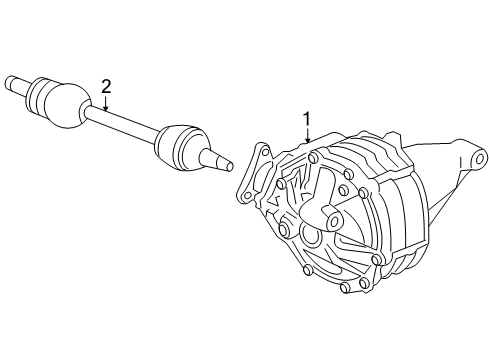 2004 Cadillac CTS Axle & Differential - Rear Diagram