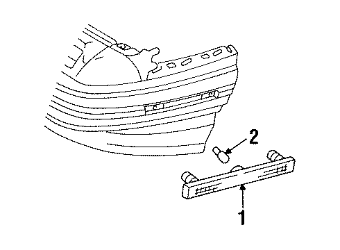 1991 Pontiac Grand Prix Side Marker Lamp, Passenger Side Diagram for 5975610