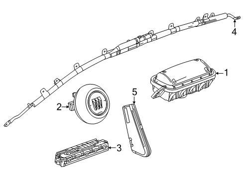 2024 Buick Envision Airbag, Inflatable Restraint System Diagram for 42891442