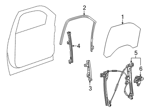 2022 Chevy Silverado 3500 HD Front Door - Body Diagram 3 - Thumbnail