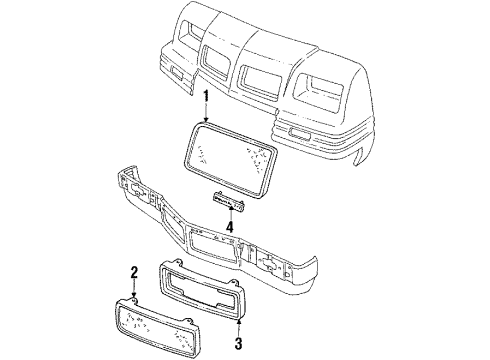 1985 Pontiac Grand Prix Grille & Components Diagram 2 - Thumbnail