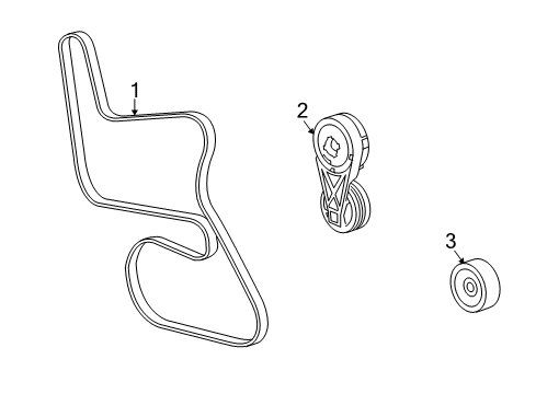 2006 Pontiac Montana Belts & Pulleys - Belts Diagram 2 - Thumbnail