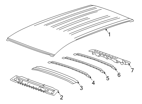 2025 Chevy Equinox Roof & Components Diagram 2 - Thumbnail