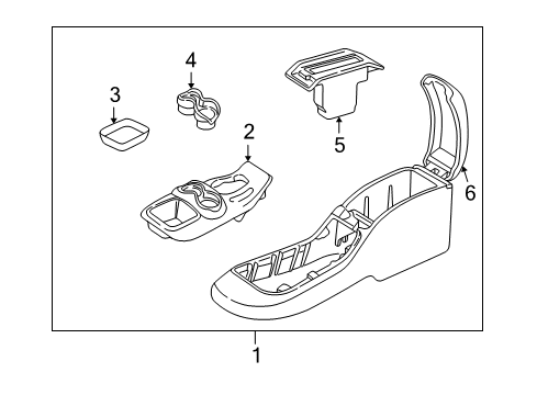 2000 Chevy Blazer Center Console Diagram 2 - Thumbnail